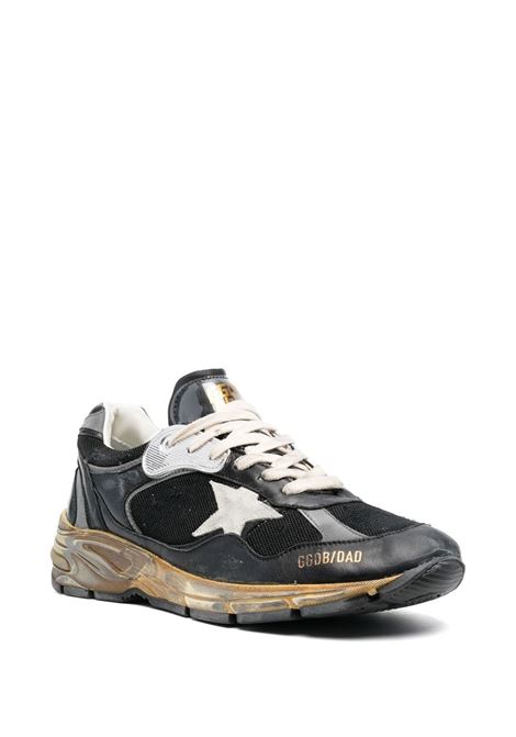 black calf leather lace-up sneakers featuringdistressed effect GOLDEN GOOSE | GMF00199-F00327090282